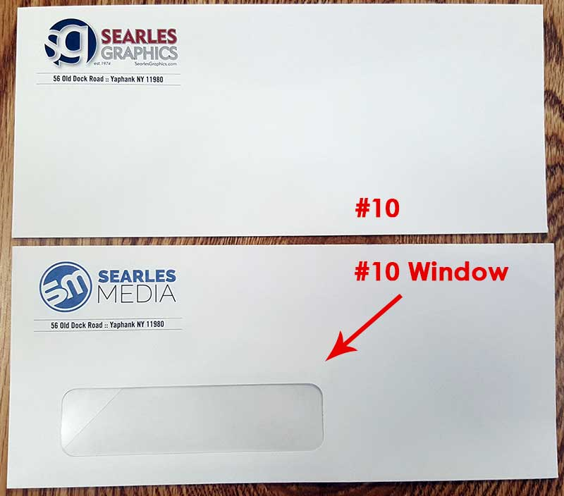 #10 envelope vs #10 window envelopes