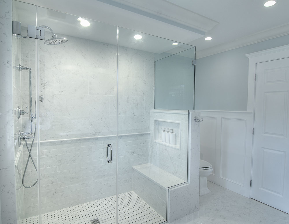 Renovated shower and toilet area